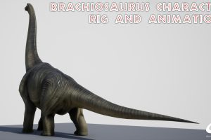 Unreal Engine – Brachiosaurus Dinosaur Character Rig and Animations UE7886