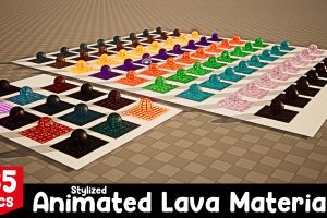 Unreal Engine – Stylized Animated Lava Material Pack 85 Pcs UE7870