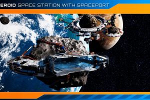 Unreal Engine Space Station – Asteroid Mining Facility UE8324