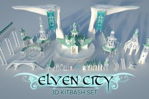 Elven City – 3D Kitbash Set C5929