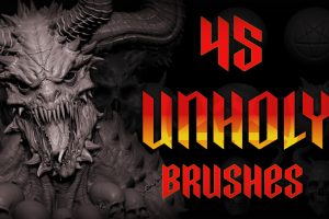 Zbrush + Blender 45 Unholy Brushes C5939
