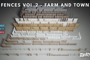 Unreal Engine – Fences VOL 2 Farm and Town Modular Nanite and Low Poly UE8193