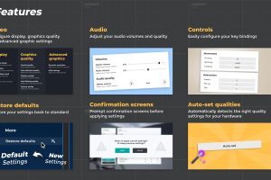 Unreal Engine – Blueprint Settings Menu Minimalist themes UE8099