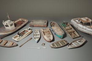 Unreal Engine – Boatyard VOL 2 Old Boats Nanite UE8656