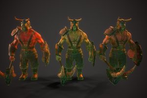 Unreal Engine – Orc warrior axe and shield UE8109