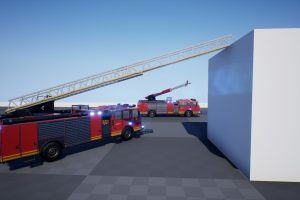 Unreal Engine – Drivable Firetruck Ladder Water UE8698