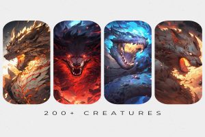 Unreal Engine – Cinematic TCG Creature Cards Collection UE8124
