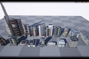Unreal Engine – Low Poly Modern Sci Fi Building Models UE8870