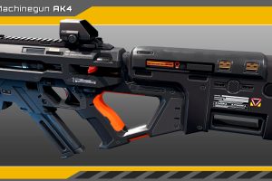 Unreal Engine – SciFi Machinegun AK4 Playable UE8482