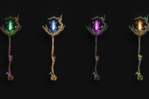 Unreal Engine – Stylized Staves RPG Weapons UE8401