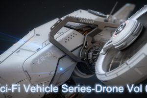 Sci-Fi Vehicle Series-Drone 01-PBR C5930