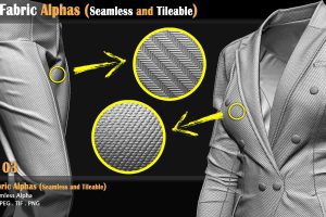 50 Fabric Alphas (Seamless and Tileable) + Video (Vol 03) C5948