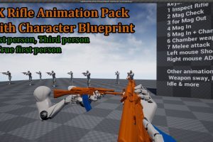 Unreal Engine – AK Rifle Character Animation Pack First Third Person UE9277
