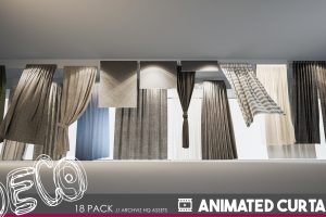 Unreal Engine – Animated Curtains vol 1 UE9086
