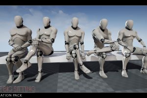Unreal Engine – Lean Lay Sit Stand animation Bundle UE9181