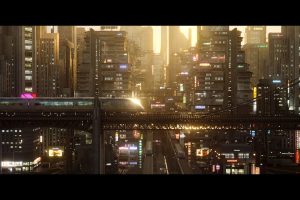 3D Cyberpunk Asian City Scene 3D model C5954