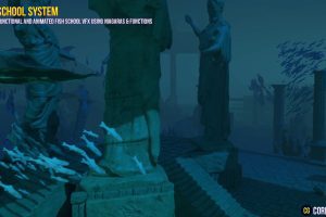 Unreal Engine – Fully Functional Fish School System in Underwater Scene UE9336