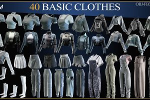 40 Women’s Clothes-MEGA PACK-(zprj-fbx-obj)(vol2) C5967