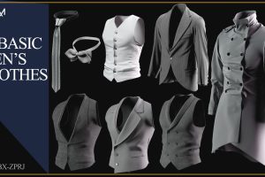 40 Men Clothes-MEGA PACK(zprj-fbx-obj) C5966