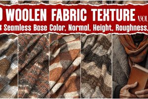 Woolen fabric VOL.01 | 4K Seamless PNG PBR Textures C12026