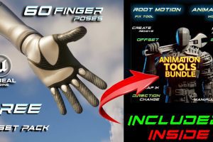 Unreal Engine – 60 FREE Finger Poses Animations Pack UE10042