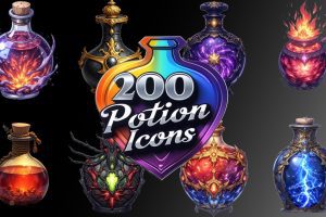 Unreal Engine – 200 Potion RPG icons UE10685