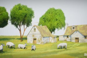 Unreal Engine – Stylized Countryside Stylized Stylised Country Country Side Road Lowpoly 3d UE10267