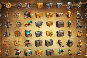 Unreal Engine – 210 Medieval Item Icons Pirates 2D Game Assets UE10686