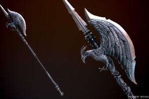 Unreal Engine – Dark Fantasy Halberd Polearm UE10569
