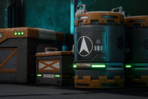 Unreal Engine – Sci Fi Barrels and Boxes UE10599