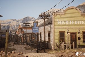 Unreal Engine – Western Desert Town w Construction Tool UE10845