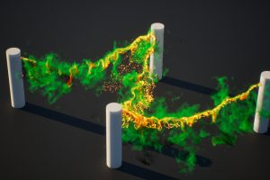 Unreal Engine – Smoke and Fire Spline Niagara Fluids UE10546