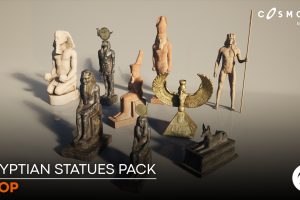 Unreal Engine – Egyptian Statues Pack Egyptian Statues Old Egypt Sculpt Ancient Old 3D Art UE10922